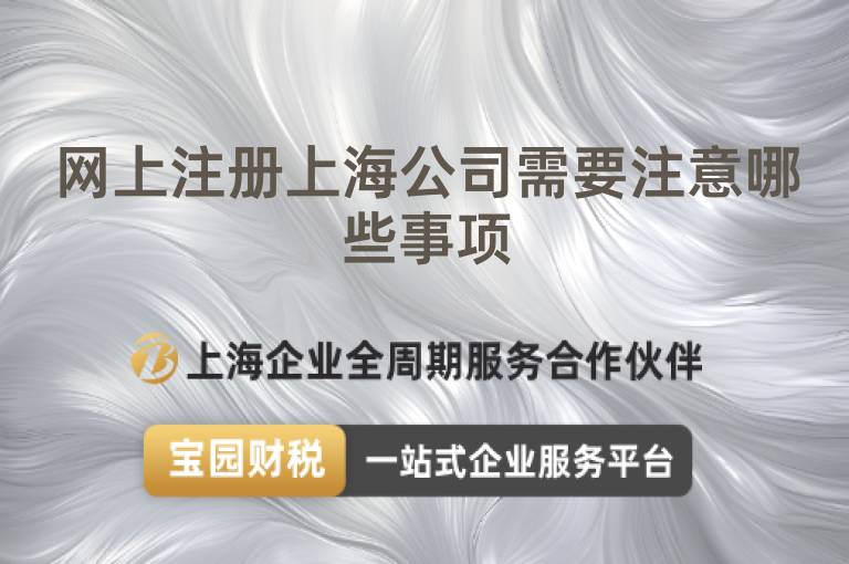 網(wǎng)上注冊上海公司需要注意哪些事項