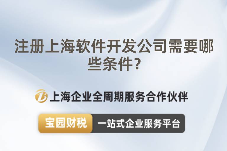 注冊(cè)上海軟件開(kāi)發(fā)公司需要哪些條件？