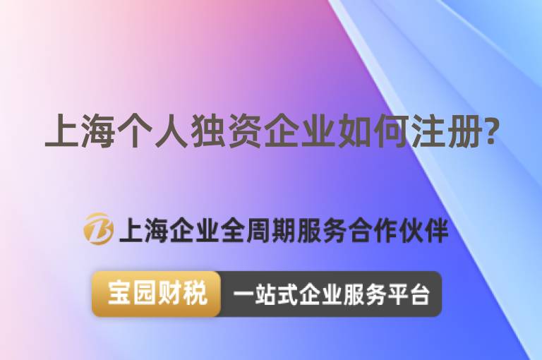 上海個人獨(dú)資企業(yè)如何注冊?