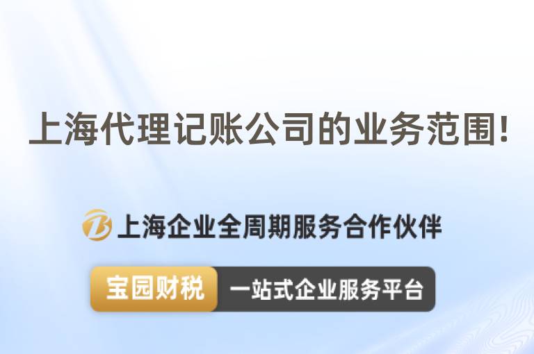 上海代理記賬公司的業(yè)務(wù)范圍!