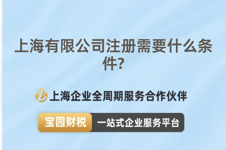 上海有限公司注冊(cè)需要什么條件?