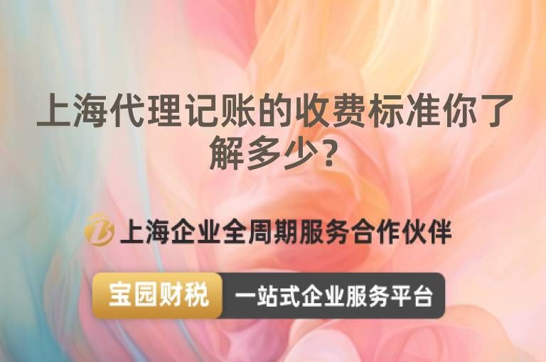 上海代理記賬的收費(fèi)標(biāo)準(zhǔn)你了解多少？