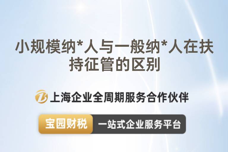 小規模納*人與一般納*人在扶持征管的區別