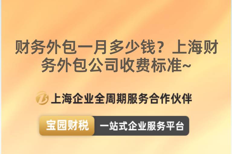 財(cái)務(wù)外包一月多少錢？上海財(cái)務(wù)外包公司收費(fèi)標(biāo)準(zhǔn)~