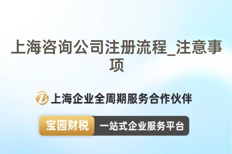 上海咨詢公司注冊(cè)流程_注意事項(xiàng)