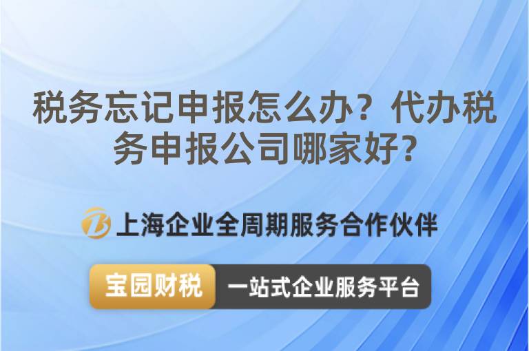 稅務(wù)忘記申報(bào)怎么辦？代辦稅務(wù)申報(bào)公司哪家好？