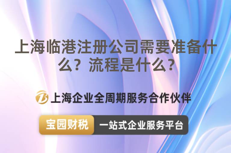 上海臨港注冊(cè)公司需要準(zhǔn)備什么？流程是什么？