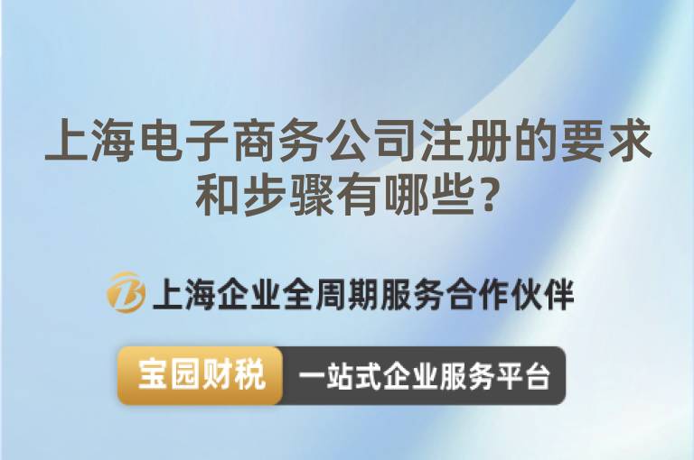 上海電子商務公司注冊的要求和步驟有哪些？