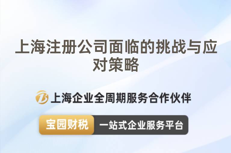 上海注冊公司面臨的挑戰與應對策略