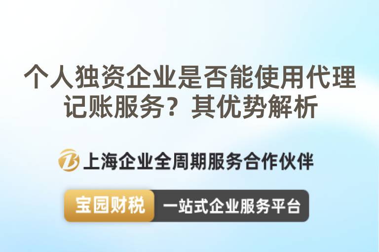 個人獨資企業(yè)是否能使用代理記賬服務(wù)？其優(yōu)勢解析
