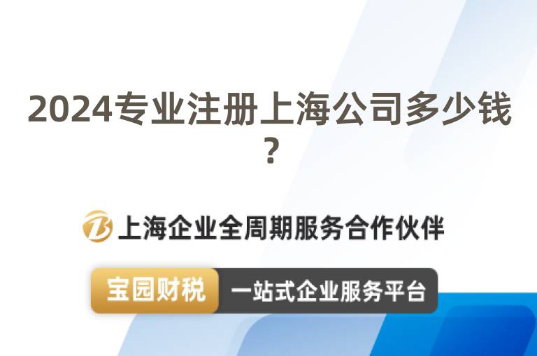 2024專業(yè)注冊(cè)上海公司多少錢？