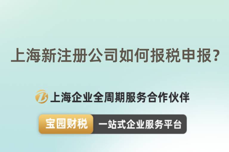 上海新注冊公司如何報稅申報？