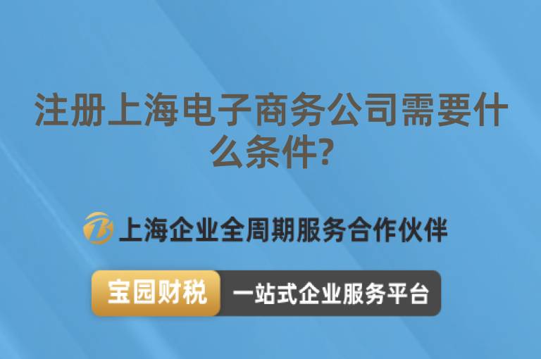 注冊(cè)上海電子商務(wù)公司需要什么條件?