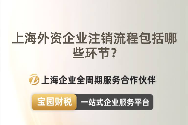 上海外資企業注銷流程包括哪些環節？